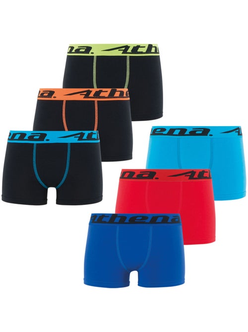 Lot de 6 boxers garçon Trio Choc Athéna - Kiabi