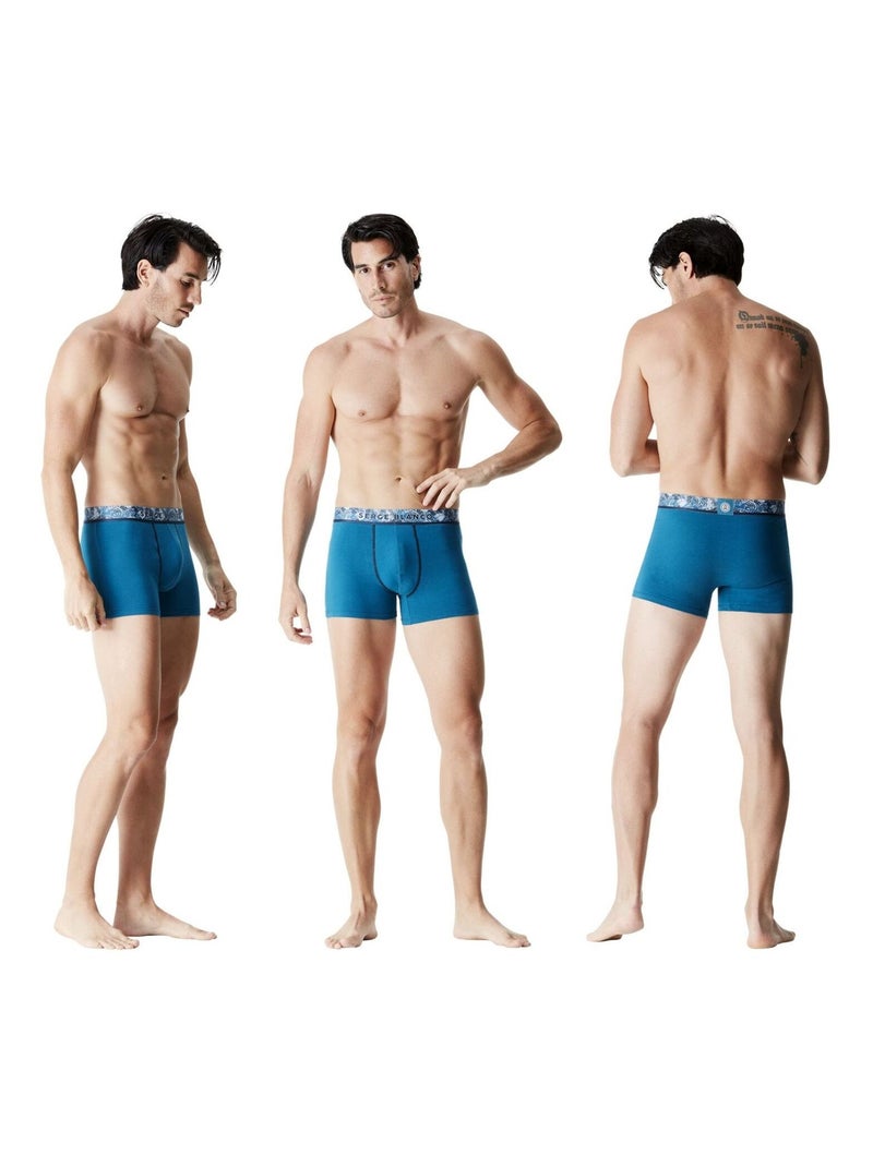 Lot de 6 boxers homme ceinture sublimation Serge Blanco Serge Blanco Noir Bleu - Kiabi