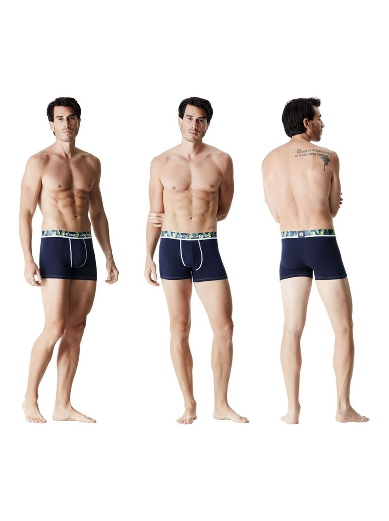 Lot de 6 boxers homme ceinture sublimation Serge Blanco Serge Blanco Noir Bleu - Kiabi