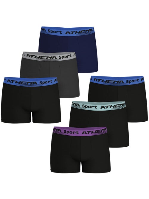 Lot de 6 boxers homme Daily Sport Air Athena - Kiabi