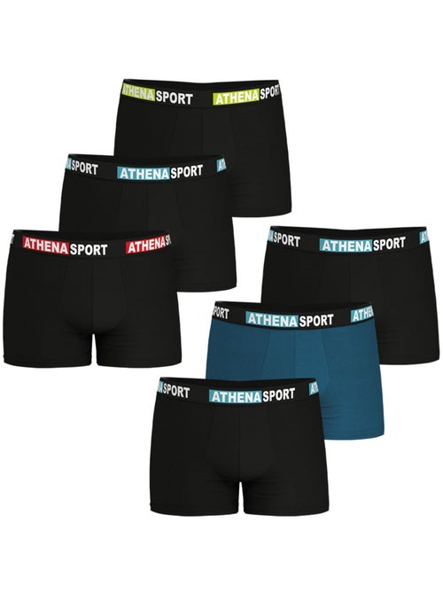 Lot de 6 boxers homme Daily Sport Athena - Kiabi
