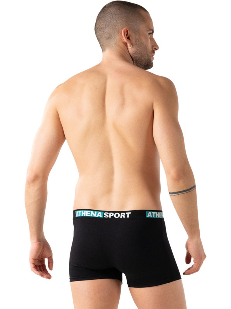 Lot de 6 boxers homme Daily Sport Athena Bleu Noir Noir - Kiabi