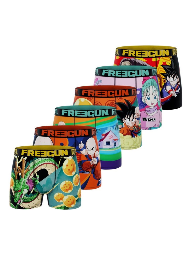 Lot de 6 boxers homme Dragon Ball Freegun Orange - Kiabi