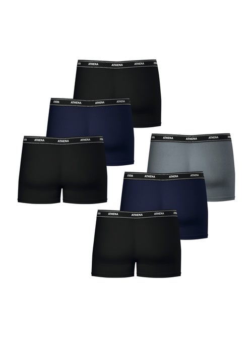 Lot de 6 boxers homme Duo Essentiel Athena - Kiabi