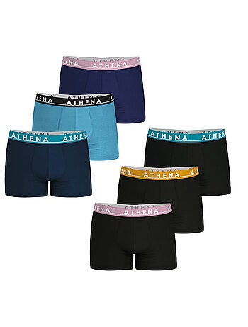 Lot de 6 boxers homme Easy Color Athena