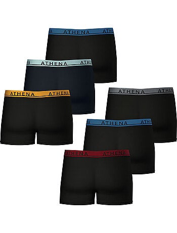 Lot de 6 boxers homme Easy Color Athena
