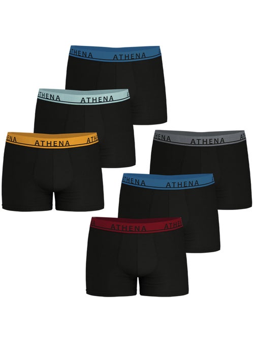 Lot de 6 boxers homme Easy Color Athena - Kiabi