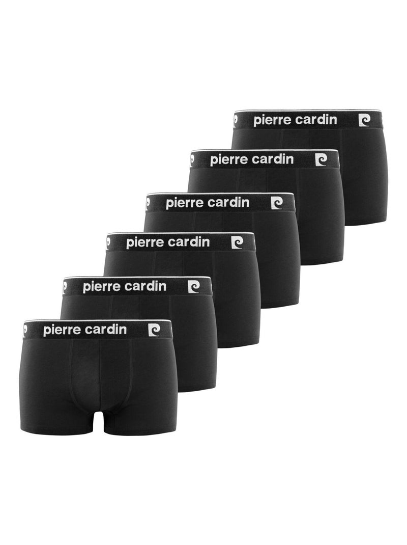 Lot de 6 boxers homme en coton Basic Pierre Cardin Noir Blanc - Kiabi
