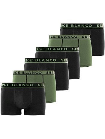 Lot de 6 boxers homme en coton Casual Serge Blanco