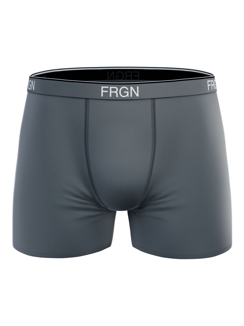 Lot de 6 boxers homme en coton FRGN Line et Class Freegun Noir Gris - Kiabi