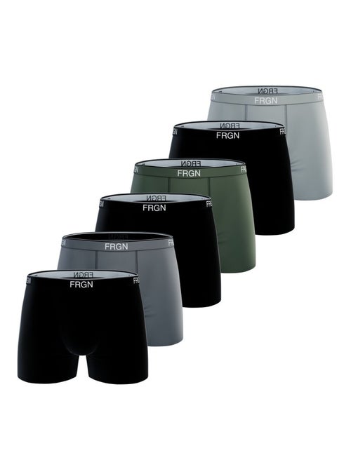Lot de 6 boxers homme en coton FRGN Line Freegun - Kiabi