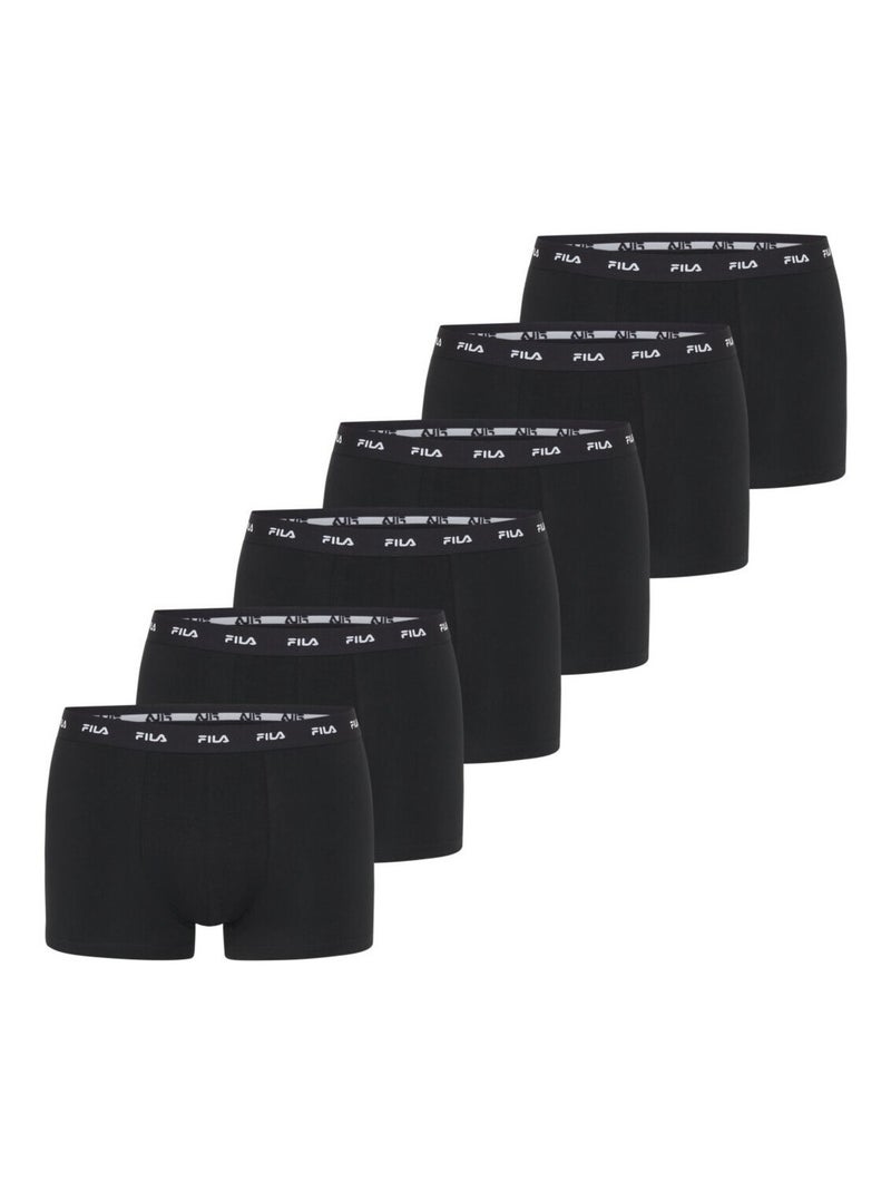 Lot de 6 boxers homme Fila FU5256 Noir Fila Noir - Kiabi