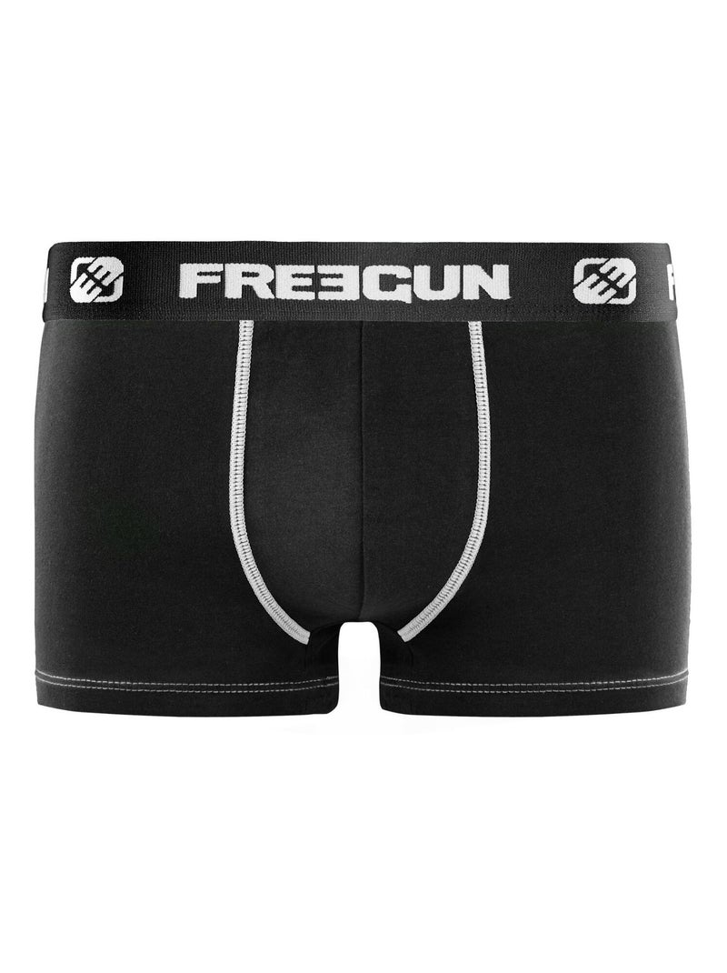 Lot de 6 Boxers homme microfibre Freegun Noir Blanc - Kiabi