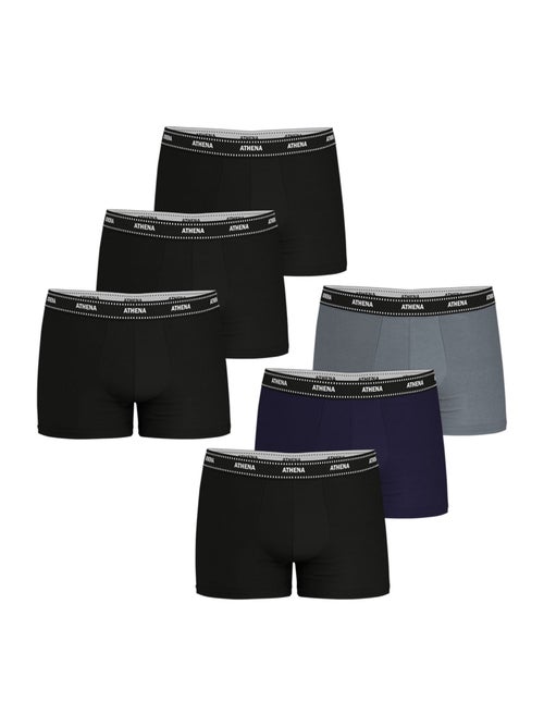 Lot de 6 boxers homme My Petit Prix Athena - Kiabi