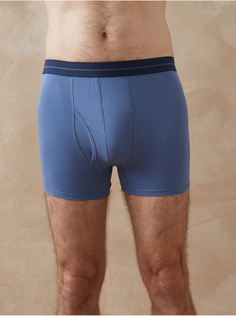 Lot de 6 boxers ouverts maille jersey - DAXON Bleu - Kiabi