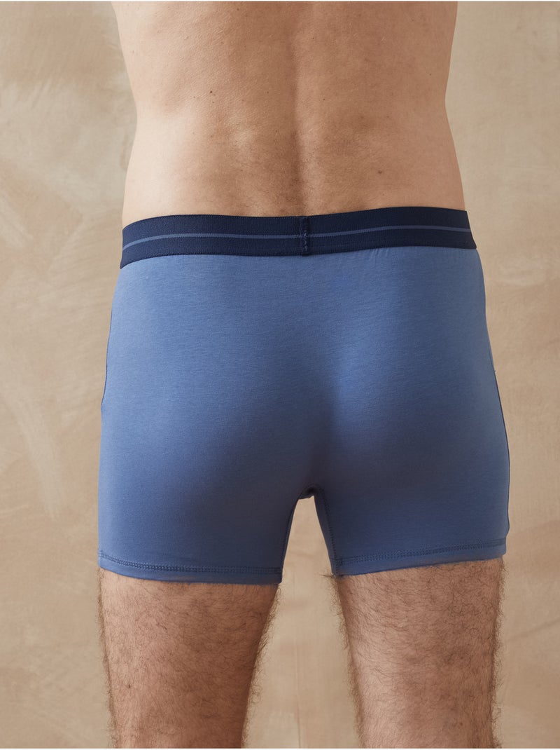 Lot de 6 boxers ouverts maille jersey - DAXON Bleu - Kiabi