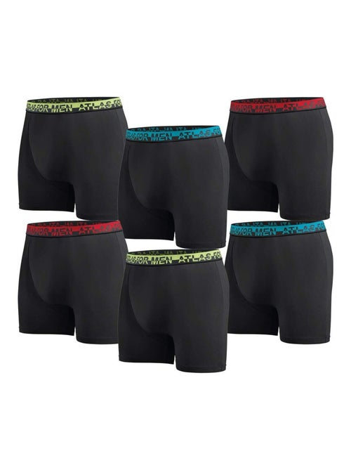 Lot de 6 Boxers Stretch Confort   - ATLAS FOR MEN - Kiabi