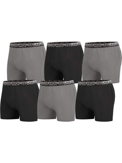 Lot de 6 boxers stretch unis atlas for men   - atlas for men - Kiabi