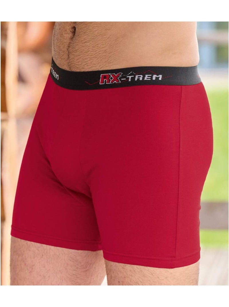 Lot de 6 boxers stretch unis rx-trem  - atlas for men Gris Bordeaux Noir - Kiabi