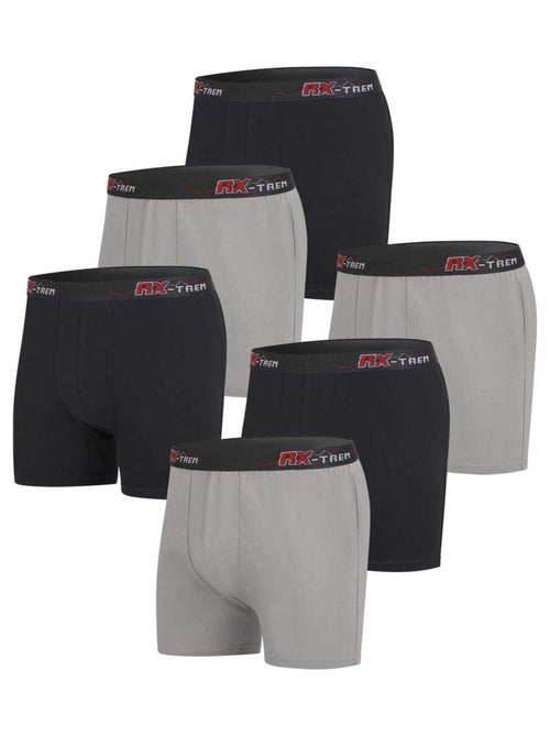 Lot de 6 Boxers Unis  - ATLAS FOR MEN - Kiabi