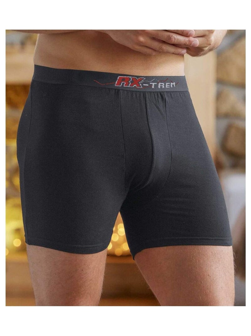 Lot de 6 Boxers Unis  - ATLAS FOR MEN Gris Noir - Kiabi