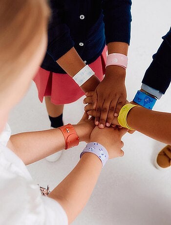 Lot de 6 bracelets slap & strap émotions