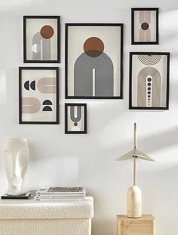 Lot de 6 cadres photos bois MOKA