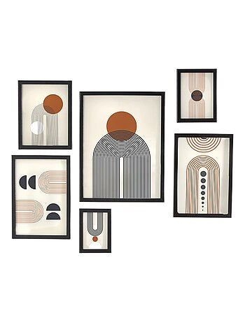 Lot de 6 cadres photos bois MOKA