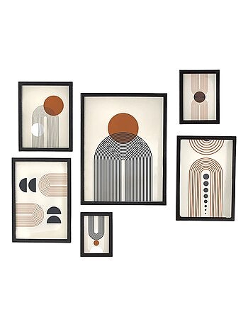 Lot de 6 cadres photos bois MOKA