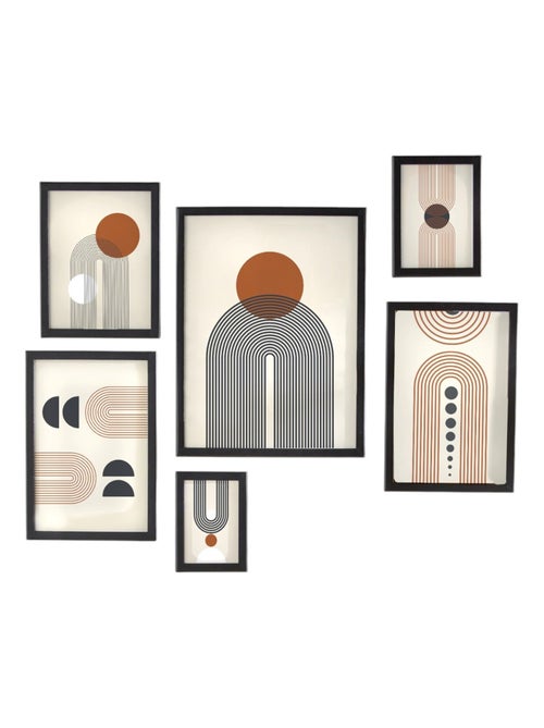 Lot de 6 cadres photos bois MOKA - Kiabi