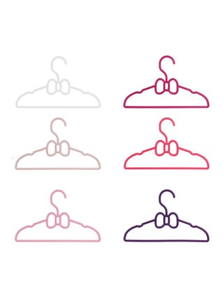 Lot de 6 cintres enfant en plastique Noeud papillon