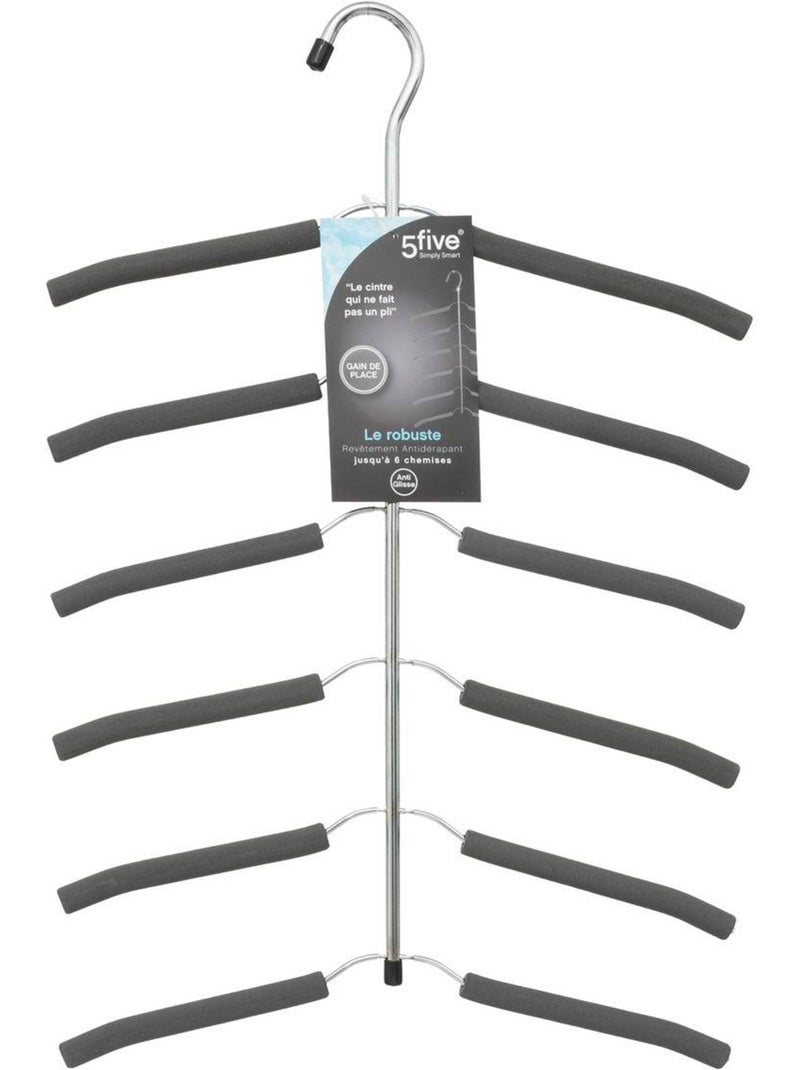 Lot de 6 cintres pour chemises en métal hang'up plus Argent - Kiabi