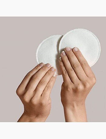 Lot de 6 coussinets d'allaitement lavables en coton Blanc