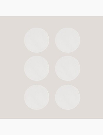 Lot de 6 coussinets d'allaitement lavables en coton Blanc