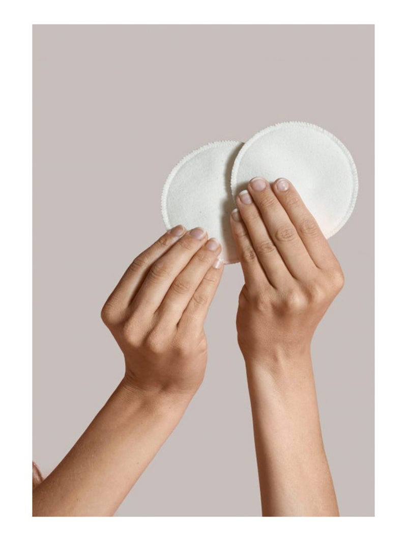 Lot de 6 coussinets d'allaitement lavables en coton Blanc Blanc - Kiabi