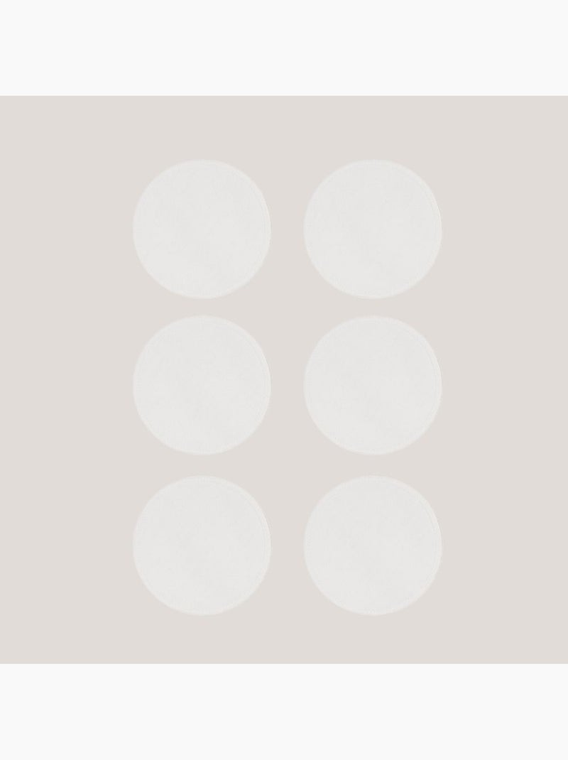 Lot de 6 coussinets d'allaitement lavables en coton Blanc Blanc - Kiabi