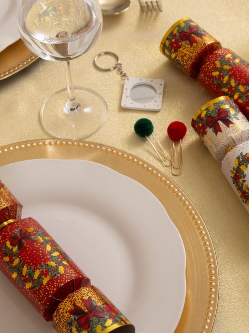 Lot de 6 crackers imprimés imprimé couronne de Noël - Kiabi