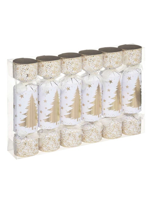 Lot de 6 crackers imprimés sapin de Noël - Kiabi