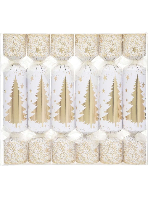 Lot de 6 crackers imprimés sapin de Noël - Kiabi