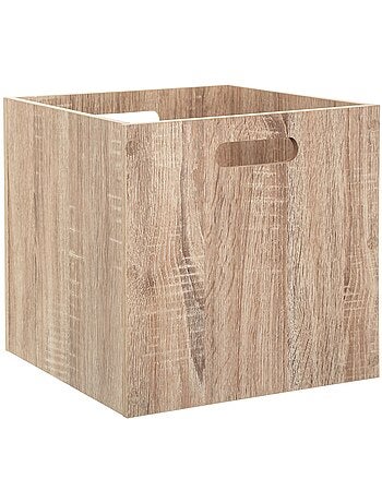 Lot de 6 cubes de rangement effet bois MIX'N MODUL