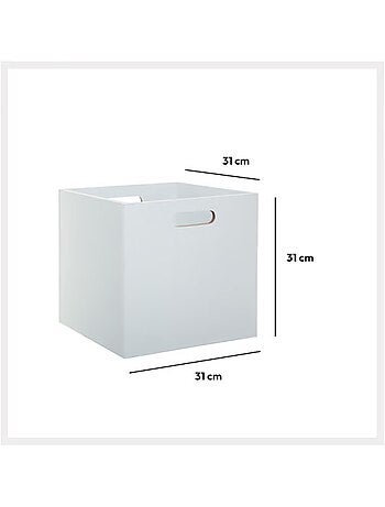 Lot de 6 cubes de rangement effet bois MIX'N MODUL