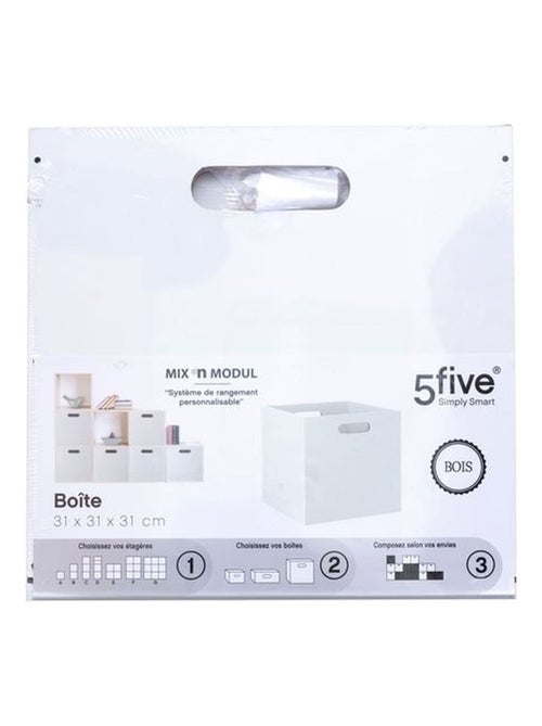 Lot de 6 cubes de rangement effet bois MIX'N MODUL - Kiabi Lot de 6 cubes de rangement effet bois MIX'N MODUL - Kiabi