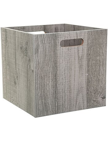 Lot de 6 cubes de rangement effet bois MIX'N MODUL