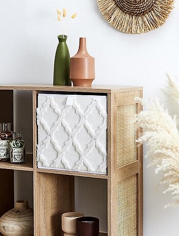 Lot de 6 cubes de rangement pliables avec tissu texturé