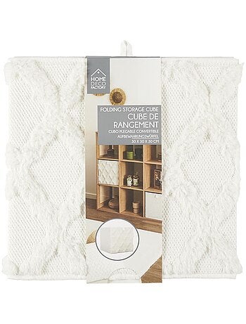 Lot de 6 cubes de rangement pliables avec tissu texturé