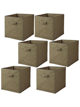 Lot de 6 cubes de rangement pliables en polypropylène avec poignée