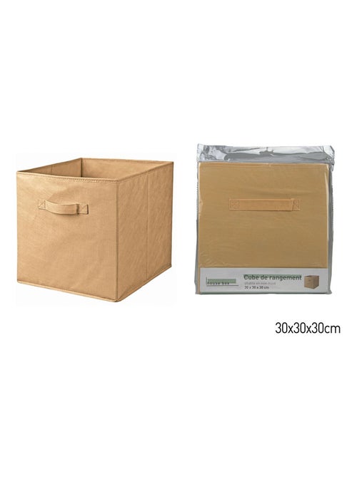 Lot de 6 cubes de rangement pliables en tissus avec poignée - Kiabi