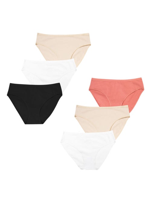 Lot de 6 culottes femme Ecopack Basic Athena - Kiabi