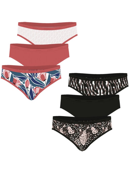 Lot de 6 culottes femme Ecopack Mode Athena - Kiabi