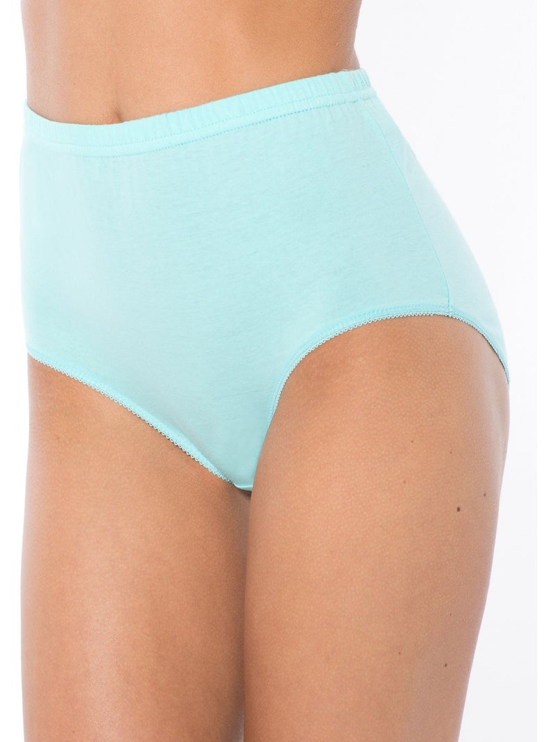 Lot de 6 culottes pur coton - DAXON Bleu clair - Kiabi